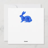 Delft Rabbits en Tulips Kaart (Achterkant)