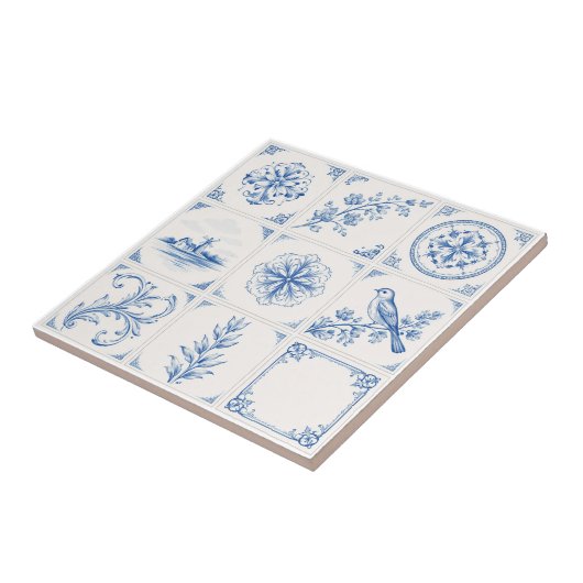 Delft Renaissance Blue & White – Classic & Modern Tegeltje (Zijkant)