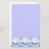 Delft Sailboat Tegel Art Stationery Briefpapier (Voorkant / Achterkant)