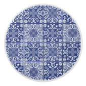 Delft tile ethnic national Dutch pattern   Keramische Knop (Voorkant)