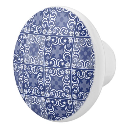 Delft tile ethnic national Dutch pattern   Keramische Knop (Rechts)
