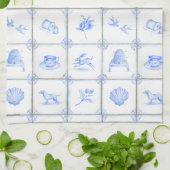 Delft Tile Teatowel Theedoek (Gevouwen)