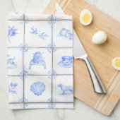 Delft Tile Teatowel Theedoek (Quarter Fold)