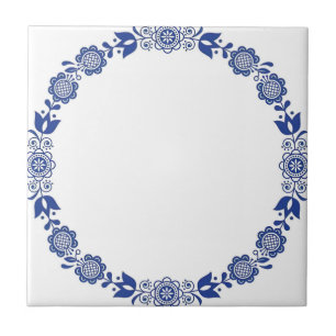 delft tiles reproduceert moderne bloemen tegeltje