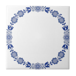 delft tiles reproduceert moderne bloemen tegeltje