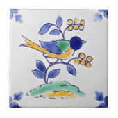 delft tiles reproduceert textuurvogel tegeltje (Voorkant)