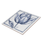 Delft Tulip Wall Decor Art Nouveau Waterverf Tegeltje (Zijkant)