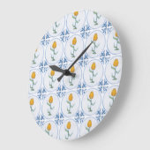 Delft Tulp Tegel Kunst Klok Zonder Cijfers (Hoek)