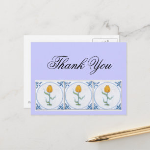 Delft Tulp Tegeltje Bedankkaart Aanpasbaar Briefkaart