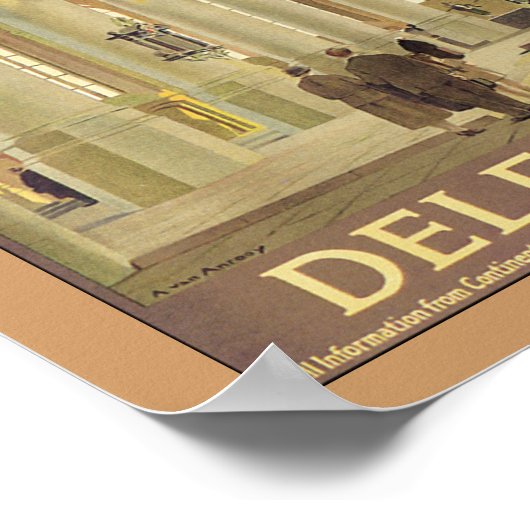 Delft - via Harwich & Hook of Holland Poster (Hoek)