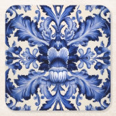 Delft Ware Blue Flower Kartonnen Onderzetters (Voorkant)