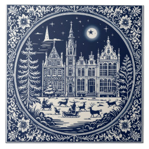 Delft winterstijl 3 tegeltje