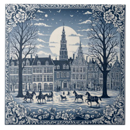 Delft winterstijl 6 tegeltje