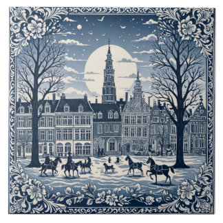 Delft winterstijl 6 tegeltje