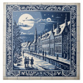Delft winterstijl 9 tegeltje (Voorkant)