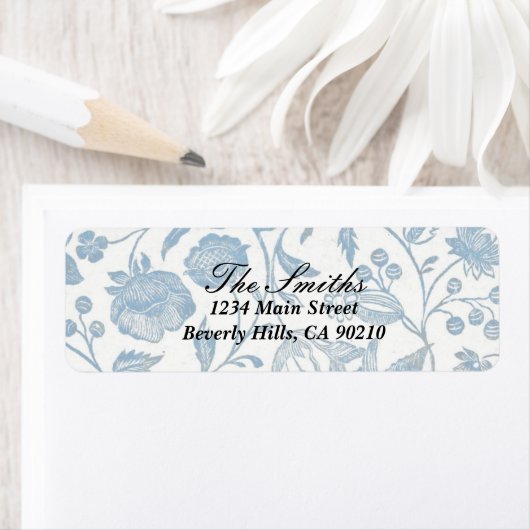 Delfts blauw adreslabel 2 etiket (Insitu)