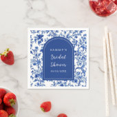 Delfts blauw Antiek Chinoiserie Vrijgezellenfeest Servet (Insitu)