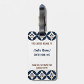 Delfts blauw - Bagagelabels (Achterkant verticaal)