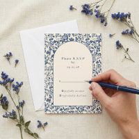 Delfts  Blauw Bloemboog reactie rsvp
