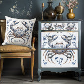 Delfts Blauw Bloemen Krab Kust Meubels Decoupage Tissuepapier