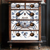 Delfts Blauw Bloemen Krab Kust Meubels Decoupage Tissuepapier