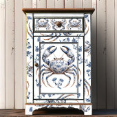 Delfts Blauw Bloemen Krab Kust Meubels Decoupage Tissuepapier