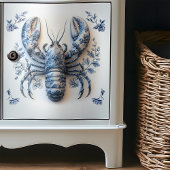 Delfts Blauw Bloemen Kreeft Kust Strand Cottage Tissuepapier