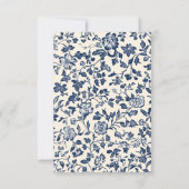 Delfts blauw  bloemen reactie rsvp (Achterkant)