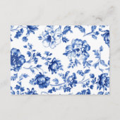 Delfts Blauw Bloemen RSVP met qr-code Informatiekaartje (Achterkant)