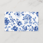 Delfts Blauw Bloemen RSVP met qr-code Informatiekaartje (Achterkant)