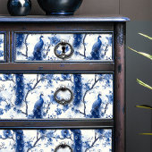  Delfts Blauw Bloemen Victoriaans Pauw Tissuepapier