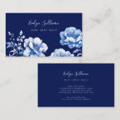 Delfts blauw bloemen visitekaartje (Voorkant / Achterkant)
