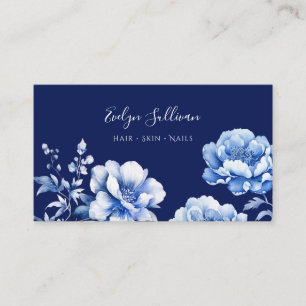 Delfts blauw bloemen visitekaartje