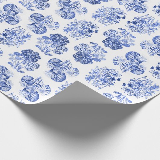 Delfts Blauw Bloemenwikkelpapier Cadeaupapier (Hoek)