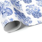 Delfts Blauw Bloemenwikkelpapier Cadeaupapier (Rol Hoek)