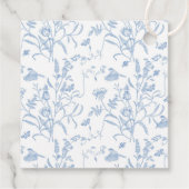 Delfts Blauw Chinoiserie Baby shower Jongen Bedankjes Labels (Achterkant)