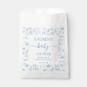 Delfts Blauw Chinoiserie Baby shower Jongen Bedankzakje (Voorkant)