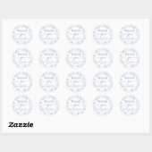 Delfts Blauw Chinoiserie Baby shower Jongen Ronde Sticker (Vel)