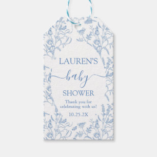 Delfts Blauw Chinoiserie Baby shower Jongensgesche Cadeaulabel