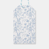 Delfts Blauw Chinoiserie Baby shower Jongensgesche Cadeaulabel (Achterkant)