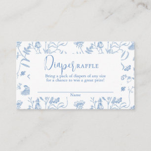 Delfts Blauw Chinoiserie Baby shower Jongensluier Informatiekaartje