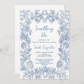 Delfts Blauw Chinoiserie Vrijgezellenfeest Kaart (Voorkant / Achterkant)