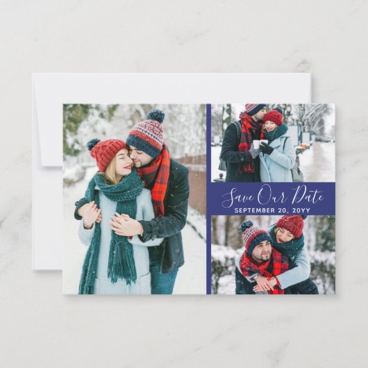 Delfts Blauw | Delft Blue Bewaar De Datum Foto's Kaart (Voorkant)