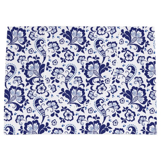 Delfts Blauw | Delfts Blauw Bloemen Nederlands Huw Groot Cadeauzakje (Voorkant)