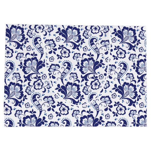 Delfts Blauw | Delfts Blauw Bloemen Nederlands Huw Groot Cadeauzakje (Achterkant)