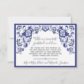 Delfts Blauw | Delfts Blauw Dank u enige foto Bedankkaart (Achterkant)