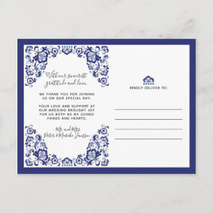 Delfts Blauw   Delfts Blauw Dank u enige foto Briefkaart