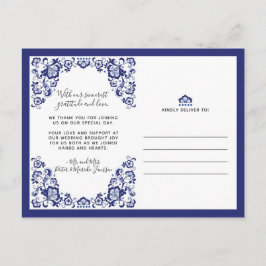 Delfts Blauw | Delfts Blauw Dank u enige foto Briefkaart