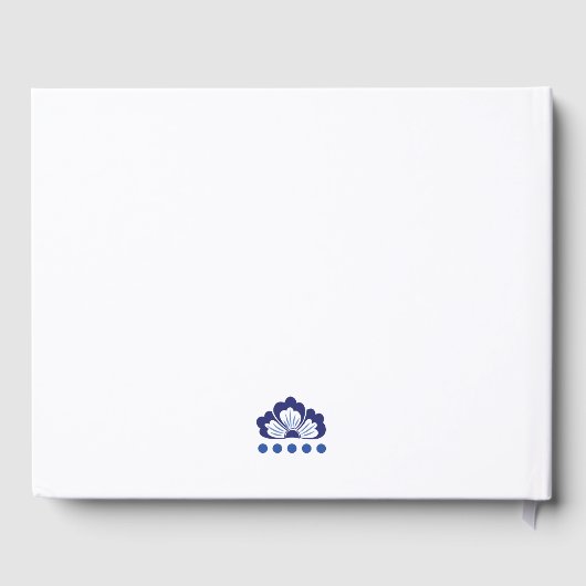 Delfts Blauw | Delfts Blauw Nederlands Huwelijksaa Gastenboek (Achterkant)