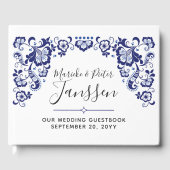 Delfts Blauw | Delfts Blauw Nederlands Huwelijksaa Gastenboek (Voorkant)